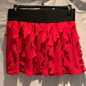 Express Fuchsia Chiffon Ruffle Skirt - size M